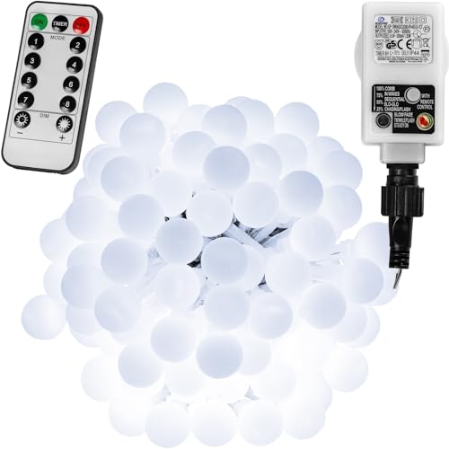 VOLTRONIC LED Partylichterkette, innen und außen, IP44, Fernbedienung, Größen- und Farbwahl, 50 LEDs, kaltweiß VOLTRONIC LED Partylichterkette, innen und außen, IP44, Fernbedienung, Größen- und Farbwahl, 50 LEDs, kaltweiß von VOLTRONIC