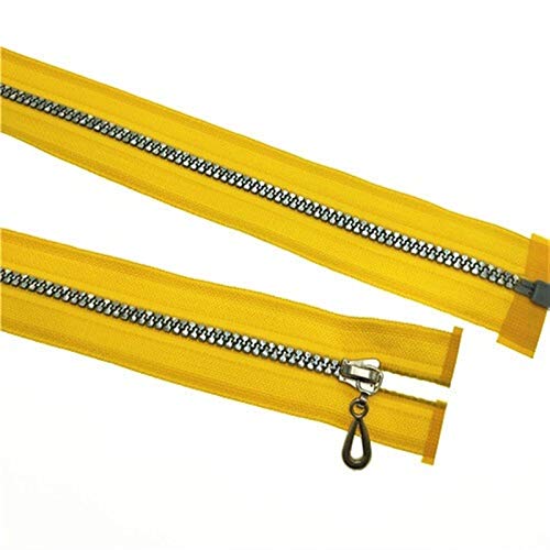 Spulenklappe, 1 Stück, 5#, robuste, dicke Reißverschlüsse mit offenem Ende, Reißverschluss aus Metall, Reißverschlüsse, Spiralreißverschlüsse, Nahttrenner, Nähwerkzeuge(108) von VOLURE