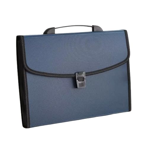 tragbare Ordner, A4-Akten-Dokumenten-Organizer, 13 Taschen-Ordner mit Griff, Akkordeon-Datei-Projektdokument-erweiterbarer Aktenordner/blau(Blu) von VOLURE
