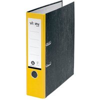 VON LEITZ Ordner gelb mamoriert Karton 8,0 cm DIN A4 von VON LEITZ