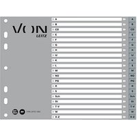 VON LEITZ Register Halbformat A-Z grau-weiß 20-teilig, 1 Satz von VON LEITZ