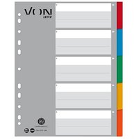 VON LEITZ Register Vollformat blanko grau-weiß 5-teilig, 1 Satz VON LEITZ Register Vollformat blanko grau-weiß 5-teilig, 1 Satz von VON LEITZ