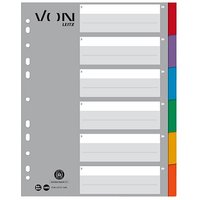 VON LEITZ Register Vollformat blanko grau-weiß 6-teilig, 1 Satz VON LEITZ Register Vollformat blanko grau-weiß 6-teilig, 1 Satz von VON LEITZ