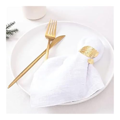 10 Stück 30 x 30 cm Retro Gaze Baumwolle Serviette Grün Nähkante Geschirrtuch Hochzeit Party Weihnachten Tischdekorationen Burrs Servietten (10 Stück weiß) von VONCYKI