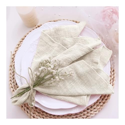 10 x Baumwollservietten, Gaze-Stoff, blau, 30 x 30 cm, für Hochzeit, Party, Geburtstag, Geschirrtuch, Tischservietten (Elfenbein) von VONCYKI