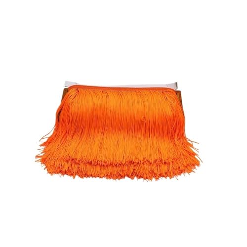 4,5 m lange Quaste, Spitzen-Bordüre, Fransen für Vorhänge, Kleider, Fransen zum Nähen, Bekleidungszubehör (orange) von VONCYKI