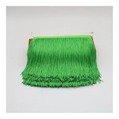 Fransenborte aus Polyester, 15 cm lang, für Vorhänge, Kleidung, Fransen zum Nähen, Basteln, Hellgrün von VONCYKI