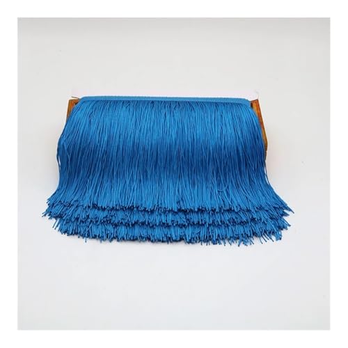 Fransenborte aus Polyester, 15 cm lang, für Vorhänge, Kleidung, Fransen zum Nähen, Basteln, Lochblau von VONCYKI