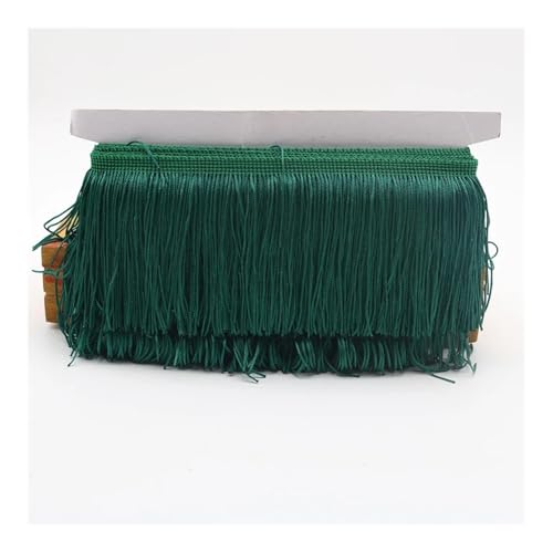 Fransenborte aus Polyester, 15 cm lang, für Vorhänge, Kleidung, Fransen zum Nähen, Basteln, Schwarzgrün Fransenborte aus Polyester, 15 cm lang, für Vorhänge, Kleidung, Fransen zum Nähen, Basteln, Schwarzgrün von VONCYKI