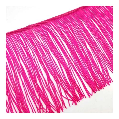 Fransenborte aus Spitze, 1 m lang, weiß, Quaste, Fransenborte für DIY, lateinamerikanische Kleider, Bühnenkleidung, Zubehör, 15 cm breites Spitzenband (Rose) von VONCYKI