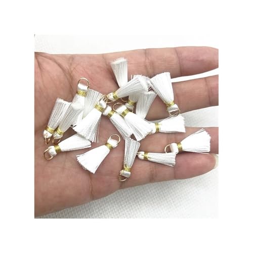 Mini-Metallring zum Aufhängen, Quastenbordüre, Anhänger, DIY, Handwerk, Schmuck, Ohrringe, Dekoration, Materialien, Fransenbordüre, 10 Stück/Los, 20 mm (23) von VONCYKI