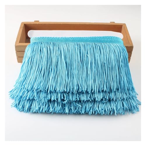 Spitzenband mit Fransen, Spitze, Quasten, 10 cm, DIY-Dekoration, Kleid, Bühnenaufführung, Spitzenband (Himmelblau) von VONCYKI