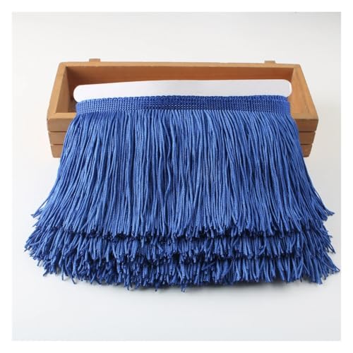 Spitzenband mit Fransen, Spitze, Quasten, 10 cm, DIY-Dekoration, Kleid, Bühnenaufführung, Spitzenband (blau) von VONCYKI