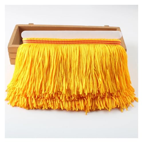Spitzenband mit Fransen, Spitze, Quasten, 10 cm, DIY-Dekoration, Kleid, Bühnenaufführung, Spitzenband (goldrot) von VONCYKI