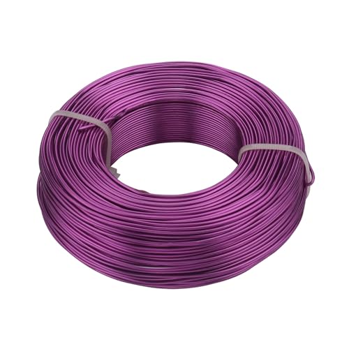 VONCYKI 3–10 Meter Aluminiumdraht, flexibler Metalldraht, Schmuck, Perlendraht für Kunst, Kreation, Puppen, Skelett, DIY, Schmuck, Handwerk (lila, 3 mm, 3 m) von VONCYKI
