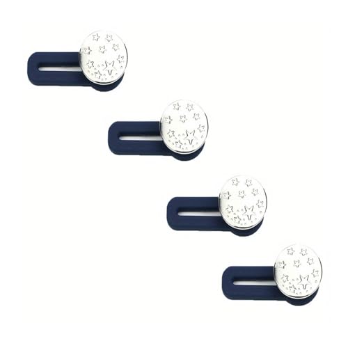 VONCYKI Hosenverlängerungsknöpfe, Bund für Jeans, Kragen, Manschetten, kein Nähen, einziehbare Metallknöpfe (4 Stück E-Stil) von VONCYKI