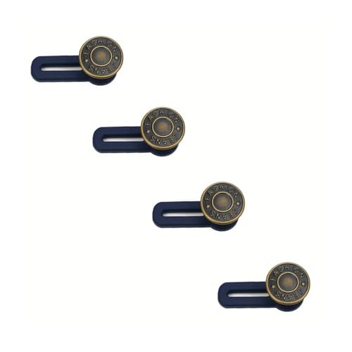 VONCYKI Hosenverlängerungsknöpfe, Bund für Jeans, Kragen, Manschetten, kein Nähen, einziehbare Metallknöpfe (4 Stück H-Stil) von VONCYKI