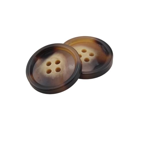 VONCYKI Knöpfe aus Kunstharz, 4 Löcher, Nähzubehör, Größe komplett für Kleidung, dekorative Kunststoffknöpfe, handgefertigt (7, 20 Stück, 28 mm), 20 Stück von VONCYKI