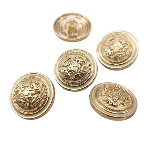 VONCYKI Metallknöpfe mit Kronenmuster, goldene Knöpfe, britische Mode, College-Stil, Anzugknöpfe, handgenäht, Mantel, Kleidung, Nähknöpfe (1,23 mm, 6 Stück) von VONCYKI
