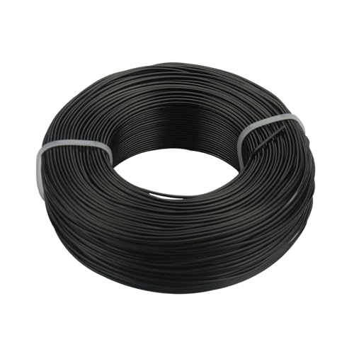 VONCYKI Schmuckzubehör, vergoldeter Aluminiumdraht, 1 mm/1,2 mm/1,5 mm/2 mm/2,5 mm/3 mm, Aluminium-Metalldraht für DIY-Schmuck (schwarz, 1,2 mm, 10 m) von VONCYKI