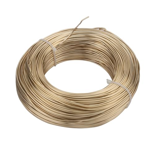 VONCYKI Schmuckzubehör, vergoldeter Aluminiumdraht, 1 mm/1,2 mm/1,5 mm/2 mm/2,5 mm/3 mm, Aluminium-Metalldraht für selbstgemachten Schmuck (Silber-Champagner, 2 mm, 5 m) von VONCYKI