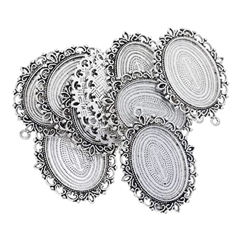 20 Stück ovale Anhänger-Lünette Anhänger Rohlinge Einstellungen passend für 30 x 40 mm Cabochon-Sockelfassung, blanko Lünettenrahmen. 20 Stück ovale Anhänger-Lünette Anhänger Rohlinge Einstellungen passend für 30 x 40 mm Cabochon-Sockelfassung, blanko Lünettenrahmen. von VONGLYHOO