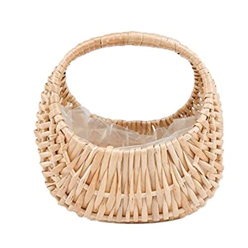 VONGLYHOO Weidenkorb Blumenkorb Gewebt Rattan Korb Halbe Mond Willow Blume Arrangement Korb mit Griff Hochzeit Blume Mädchen Hand Körbe Lagerkorb für Wohnkultur Hochzeit VONGLYHOO Weidenkorb Blumenkorb Gewebt Rattan Korb Halbe Mond Willow Blume Arrangement Korb mit Griff Hochzeit Blume Mädchen Hand Körbe Lagerkorb für Wohnkultur Hochzeit von VONGLYHOO