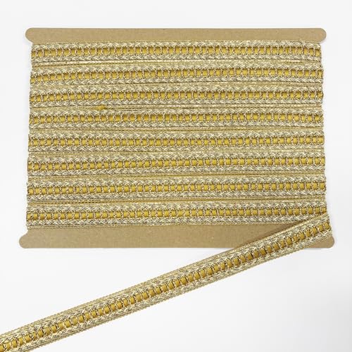 4,5 m, Breite 28 mm, goldene Spitzenbordüre, Bastelband für Hochzeit, Braut, Performance-Kostüme oder Schmuck, Basteln und Nähen (goldfarben) von VOOMOLOVE