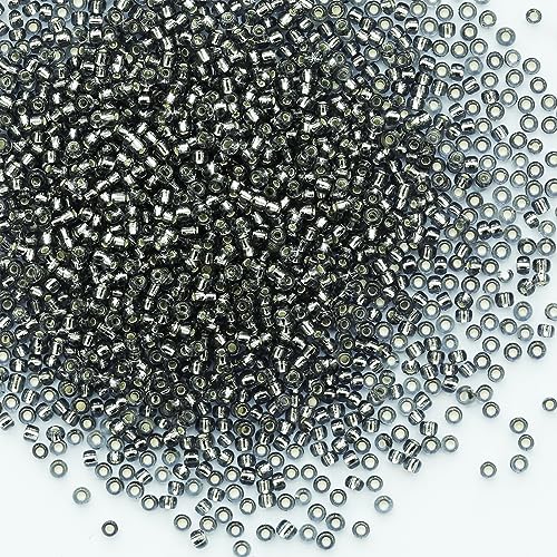 Bulk Bag Beads, ca. 3200, 3 mm, 8/0 Glasperlen, Abstandshalter, Ohrringe, Armbänder, Anhänger, Taillenschmuck, DIY handgefertigt (braun) von VOOMOLOVE