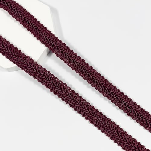 Gimpen-Borte, 12 m, 1,2 cm, Weinrot, dekoratives Gurtband für alle Arten von genähten Kleidungsstücken, Vorhängen, Lampenschirmen, Sofas, Näh- und Bastelarbeiten, Weinrot Gimpen-Borte, 12 m, 1,2 cm, Weinrot, dekoratives Gurtband für alle Arten von genähten Kleidungsstücken, Vorhängen, Lampenschirmen, Sofas, Näh- und Bastelarbeiten, Weinrot von VOOMOLOVE