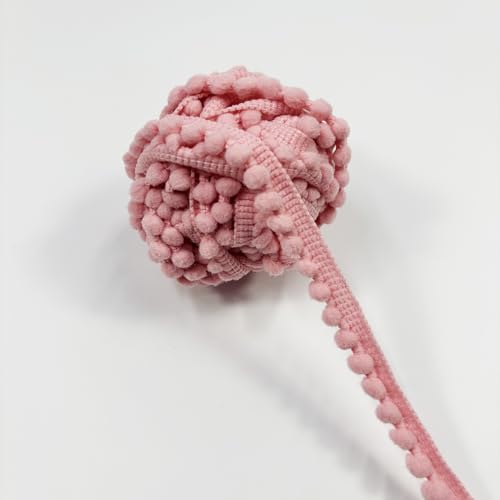 Mini-Pom-Pompon, klein, rund, Fransenbordüre, Basteln, Nähzubehör für Zuhause, Vorhang, Kleidung, Kissen, Dekoration, Mittelrosa, 20 Meter Mini-Pom-Pompon, klein, rund, Fransenbordüre, Basteln, Nähzubehör für Zuhause, Vorhang, Kleidung, Kissen, Dekoration, Mittelrosa, 20 Meter von VOOMOLOVE