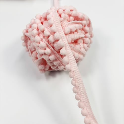 Mini-Pom-Pompon, klein, rund, Fransenbordüre, DIY, Basteln, Nähzubehör für Zuhause, Vorhang, Kleidung, Kissen, Dekoration, Rosa, 20 Meter breit, 1 cm Mini-Pom-Pompon, klein, rund, Fransenbordüre, DIY, Basteln, Nähzubehör für Zuhause, Vorhang, Kleidung, Kissen, Dekoration, Rosa, 20 Meter breit, 1 cm von VOOMOLOVE