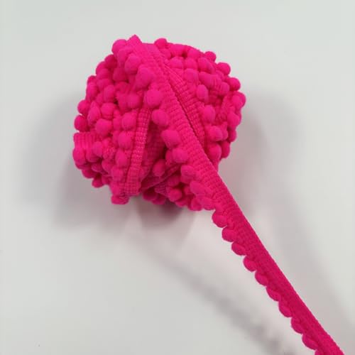 Mini-Pom-Pompon, klein, rund, Fransenbordüre, DIY, Basteln, Nähzubehör für Zuhause, Vorhang, Kleidung, Kissen, Dekoration, fluoreszierendes Rosenrot Mini-Pom-Pompon, klein, rund, Fransenbordüre, DIY, Basteln, Nähzubehör für Zuhause, Vorhang, Kleidung, Kissen, Dekoration, fluoreszierendes Rosenrot von VOOMOLOVE
