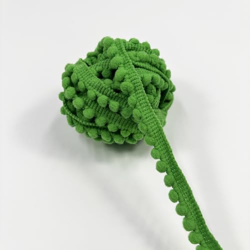 Mini-Pompon, klein, rund, Fransenbordüre, DIY, Basteln, Nähzubehör für Zuhause, Vorhang, Kleidung, Kissen, Dekoration, Grün, 20 Meter breit, 1 cm Mini-Pompon, klein, rund, Fransenbordüre, DIY, Basteln, Nähzubehör für Zuhause, Vorhang, Kleidung, Kissen, Dekoration, Grün, 20 Meter breit, 1 cm von VOOMOLOVE