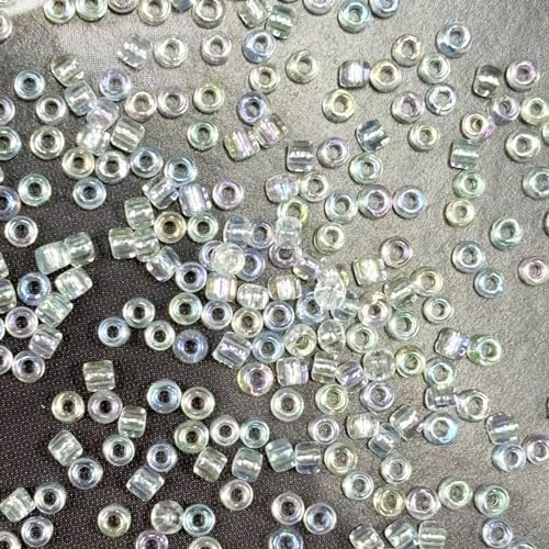 Transparente Rocailles-Perlen für die Schmuckherstellung, 2 mm, 110 g, ca. 9800 Stück, 12/0 Glas-Bastelperlen für die Herstellung von Ohrringen, Armbändern, Anhängern, Taillenschmuck, DIY Transparente Rocailles-Perlen für die Schmuckherstellung, 2 mm, 110 g, ca. 9800 Stück, 12/0 Glas-Bastelperlen für die Herstellung von Ohrringen, Armbändern, Anhängern, Taillenschmuck, DIY von VOOMOLOVE