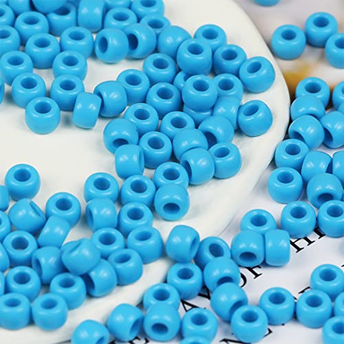 VOOMOLOVE Himmelblaue Pony-Perlen, Armbandperlen, Perlen für Haarzöpfe, Perlen zum Basteln, Kunststoffperlen, Haarperlen für Zöpfe, 6 x 9 mm, Himmelblau, 1000 Stück VOOMOLOVE Himmelblaue Pony-Perlen, Armbandperlen, Perlen für Haarzöpfe, Perlen zum Basteln, Kunststoffperlen, Haarperlen für Zöpfe, 6 x 9 mm, Himmelblau, 1000 Stück von VOOMOLOVE