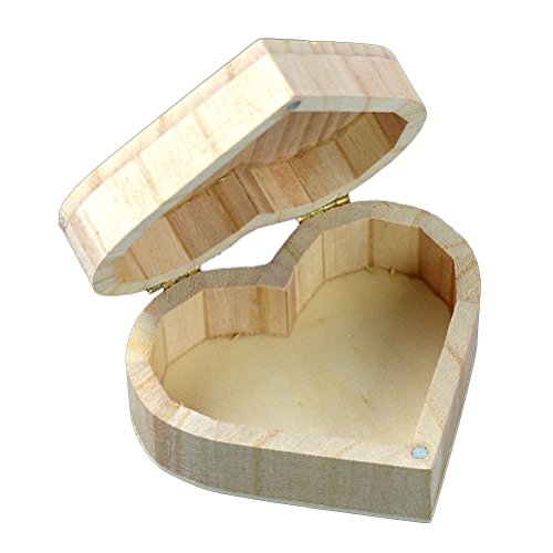 VORCOOL Holz Aufbewahrungsbox Herz Schmuckschatulle Kleinigkeiten Fall Organizer Geschenkbox VORCOOL Holz Aufbewahrungsbox Herz Schmuckschatulle Kleinigkeiten Fall Organizer Geschenkbox von VORCOOL