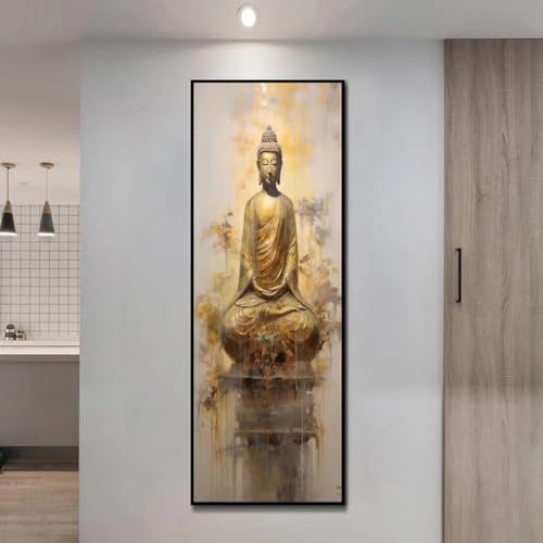 5D Diamond Painting Buddha altmodisch Diamond Painting Erwachsene, DIY Diamant Painting Bilder Dimondpaintin, Malen Nach Zahlen Erwachsene Crystal Arts für Home Wanddekoration Gifts 165 X 55cm, 162N von VORSAK