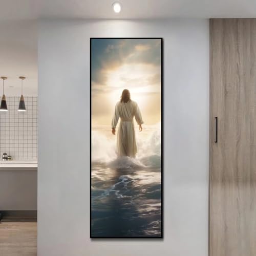 Religion Jesus Diamond Painting Erwachsene Groß xxl 105x35 cm, DIY Malen Nach Zahlen Erwachsene, 5D Diamant Painting Bilder Kinder, Diamond Painting Cross Stickerei Craft, Wand Deko Aesthetic, 517M von VORSAK