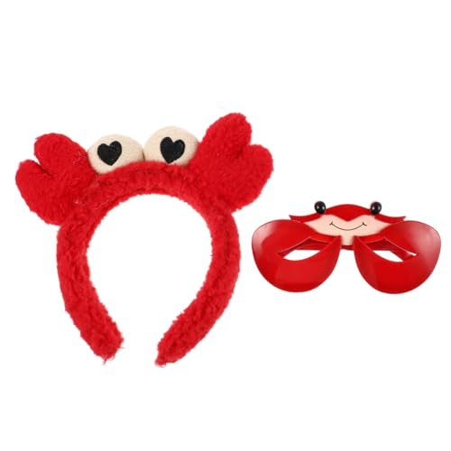 VOSAREA 1 Set Krabben lustiger Haarreifen Karneval Kostüm Haarreifen Party Zubehör Plüsch Make-up Stirnband lustig Fasching Mottoparty Haarreif mit Brille VOSAREA 1 Set Krabben lustiger Haarreifen Karneval Kostüm Haarreifen Party Zubehör Plüsch Make-up Stirnband lustig Fasching Mottoparty Haarreif mit Brille von VOSAREA
