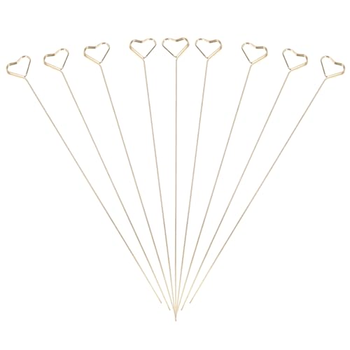 10 Stück Mini Kartenhalter Metall Herz Fotohalter Platzkartenhalter Tischnummernhalter Memohalter für Hochzeit Geburtstag Valentinstag Party Tisch Dekoration Ornament Golden von VOSAREA