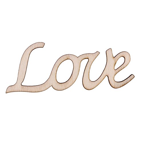 Schriftzug Holz Love Vintage Buchstaben und Zeichen Hochzeit Wand Zimmer Dekoration 9x3.5x0.2cm Schriftzug Holz Love Vintage Buchstaben und Zeichen Hochzeit Wand Zimmer Dekoration 9x3.5x0.2cm von VOSAREA
