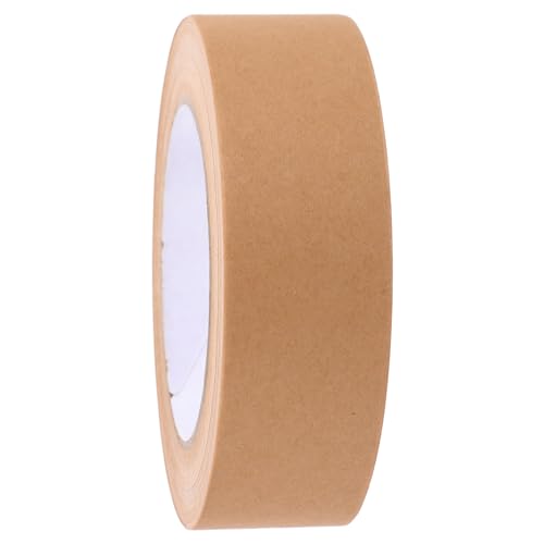 VOSAREA 1 Rolle Kraftpapier Klebeband Beschriftbares Umzugsband für Verpacken von Kartons und Versand Leicht Abreißbar Hohe Haftung für Sicheren Transport und Lagerung von VOSAREA