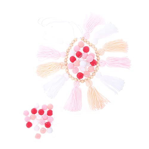VOSAREA 1 Satz Chic Holzperlen Quasten Pom Pom Ball Wanddekorationsanhänger für Wohnzimmer und Kinderzimmer Langlebige und Stilvolle Wandkunst für Kreative Raumgestaltung VOSAREA 1 Satz Chic Holzperlen Quasten Pom Pom Ball Wanddekorationsanhänger für Wohnzimmer und Kinderzimmer Langlebige und Stilvolle Wandkunst für Kreative Raumgestaltung von VOSAREA