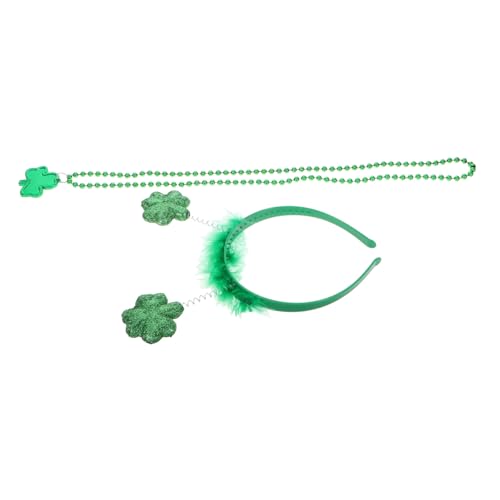 VOSAREA 1 Set Kleeblatt-haarband, Irische Halskette, Stirnband Für Frauen, Festival-kopfschmuck, Irisches Kopfband, Perlenkette, Haarband Für Irische Foto-requisite VOSAREA 1 Set Kleeblatt-haarband, Irische Halskette, Stirnband Für Frauen, Festival-kopfschmuck, Irisches Kopfband, Perlenkette, Haarband Für Irische Foto-requisite von VOSAREA