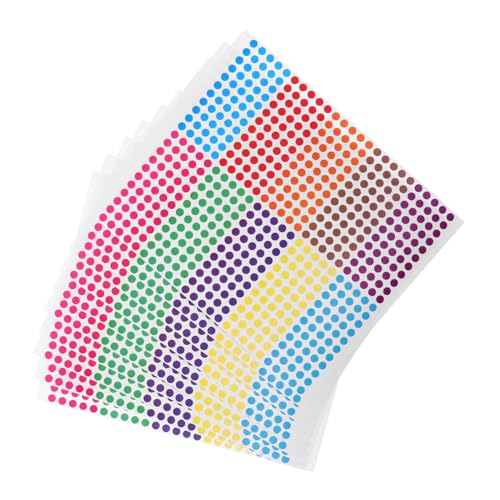 VOSAREA 10 Blatt Bunte Punktaufkleber Abziehbare Selbstklebende Etiketten für Effiziente Organisation Farbige Rundaufkleber für Büro und Schule VOSAREA 10 Blatt Bunte Punktaufkleber Abziehbare Selbstklebende Etiketten für Effiziente Organisation Farbige Rundaufkleber für Büro und Schule von VOSAREA