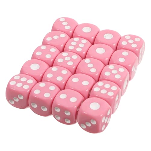 VOSAREA 100 Stück Mathe-würfel, Runde Eckwürfel, Brettspielwürfel, Würfel Für Den Unterricht, Acrylwürfel, 6-seitiges Würfelset Für Tischspiele Und Partys von VOSAREA