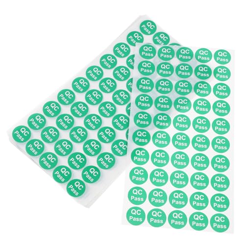 VOSAREA 1000 Stück Pack Qc Passed Aufkleber Rund Haftetiketten Qualitätstest Klebeetiketten für Lager Qualitätskontrolle Langlebig Praktisch von VOSAREA