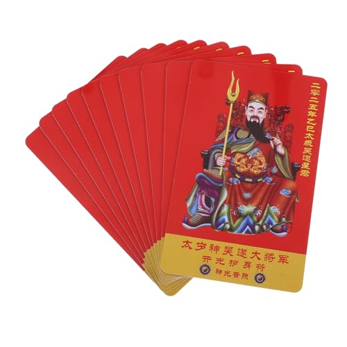 VOSAREA 10pcs Li Cheng General Tai Sui Card 2025 Chinesische Amulettkarte Leistungsstarke Schutz Zieht Das Glück Für Das Delicate -Design des Innenministeriums An von VOSAREA