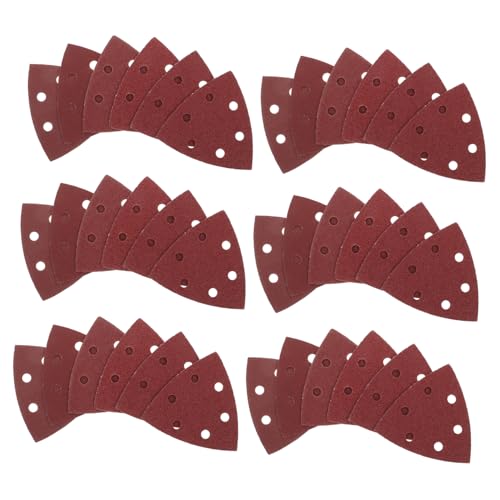 VOSAREA 120 Stück Dreieckiges Schleifpapier Polieren Von Sandpapier Schleifpapier Für Metall Schleifpapier Für Die Wandreparatur Kfz -schleifblöcke Brown Aluminiumoxid von VOSAREA